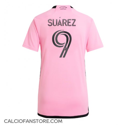 Maglia Calcio Inter Miami Luis Suarez #9 Prima Divisa Donna 2024-25 Manica Corta